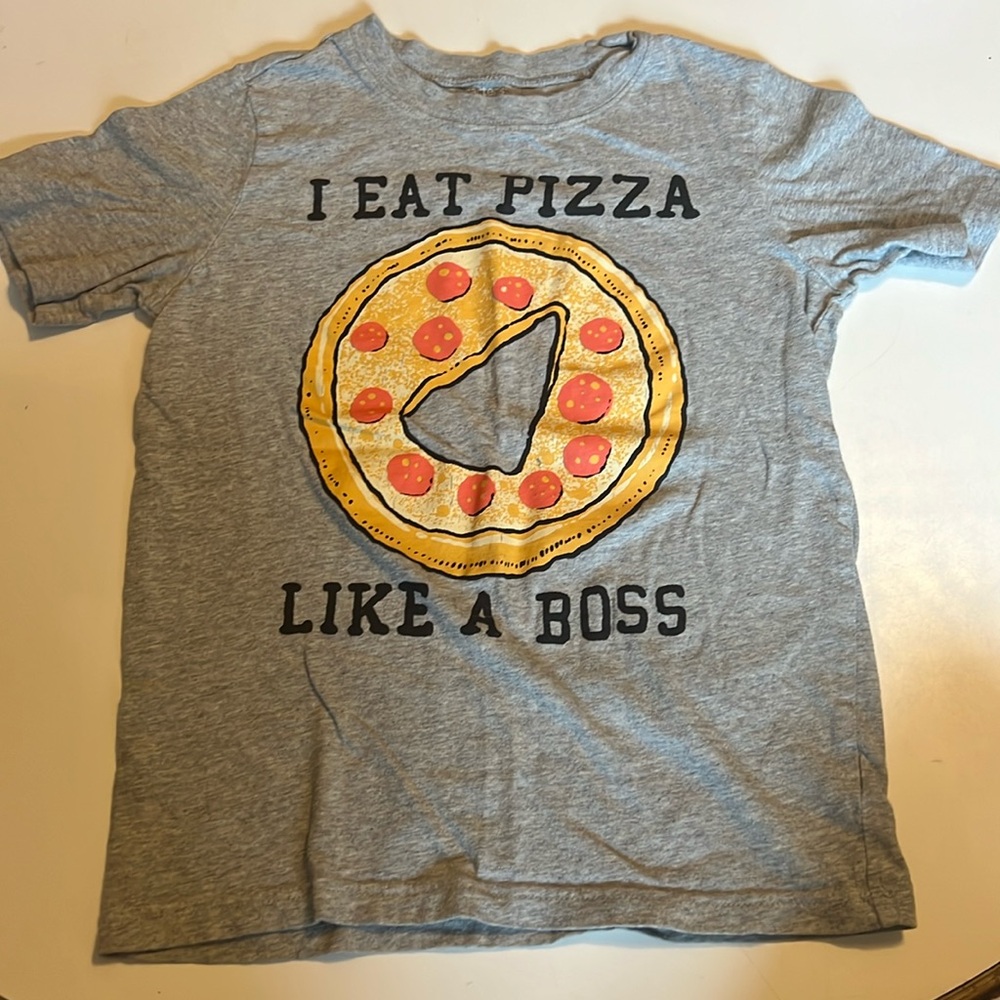 Boys pizza shirt carters size 8